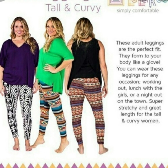 LulaRoe Tall & Curvy Leggings Red - Picture 1 of 5